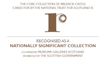 Logo: The core collection of Brodick Castle cared for by the National Trust for Scotland is recognised as a nationally significant collection | Awarded by Museums Galleries Scotland on behalf of the Scottish Government.